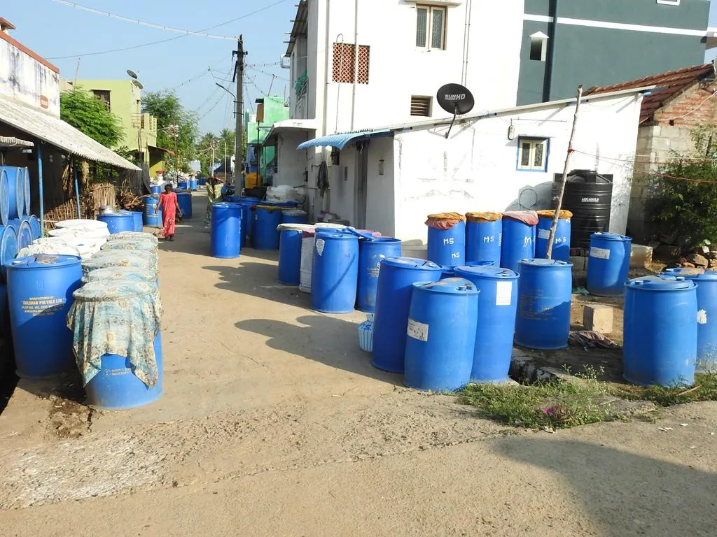 The people of the village are worried about drinking water